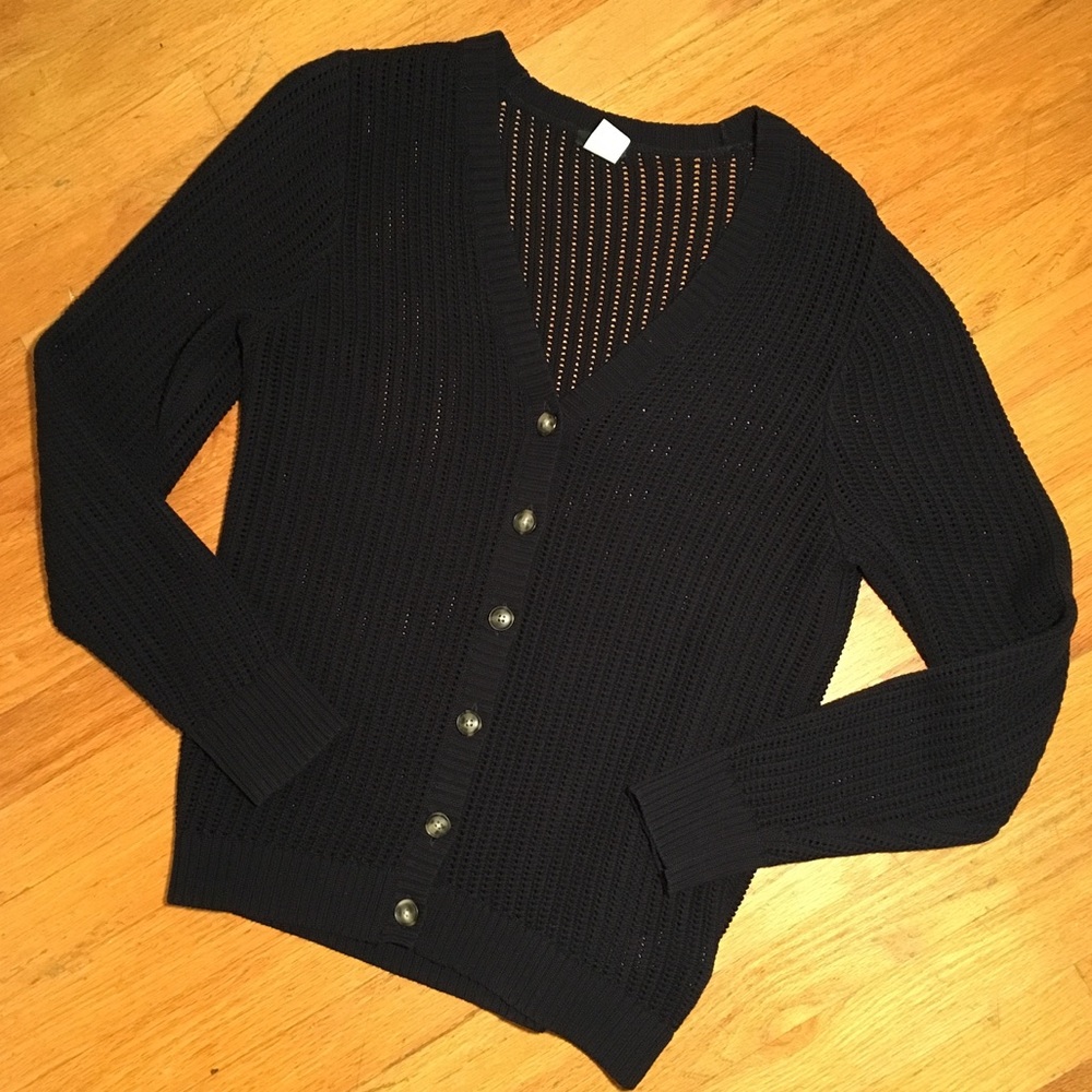Navy J. Crew Cardigan
